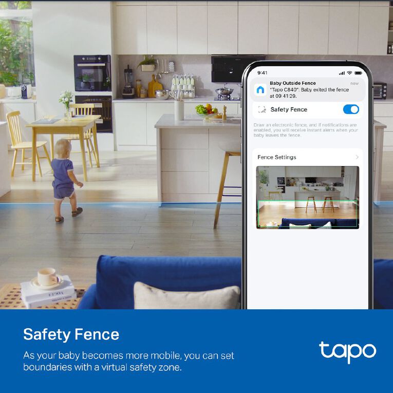 TP-Link Tapo C840 Pan & Tilt AI Smart Baby Monitor, , hi-res