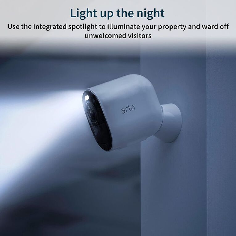 Arlo Ultra 2 Spotlight Camera - 3 Cameras - Security System Wire-Free 4K Video and HDR Colour Night Vision, , hi-res