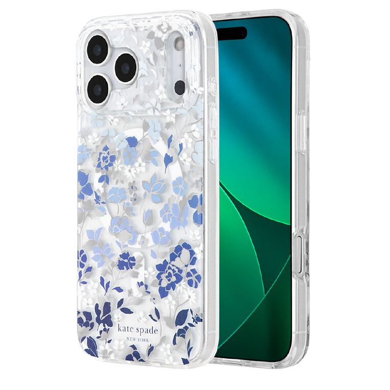 Kate Spade Protective Case for iPhone 18 Pro Max - Flowerbed Blue, , hi-res