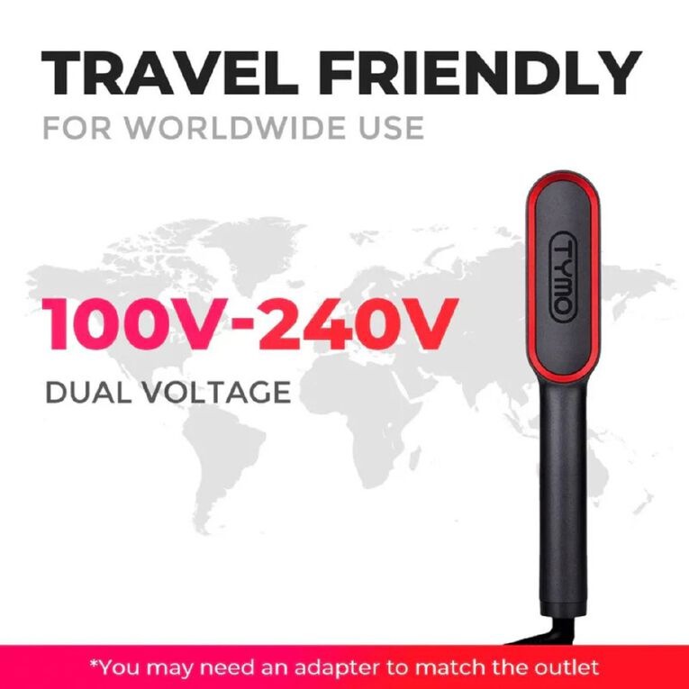 TYMO Ring Plus Anti-Frizz Straightening Brush, , hi-res