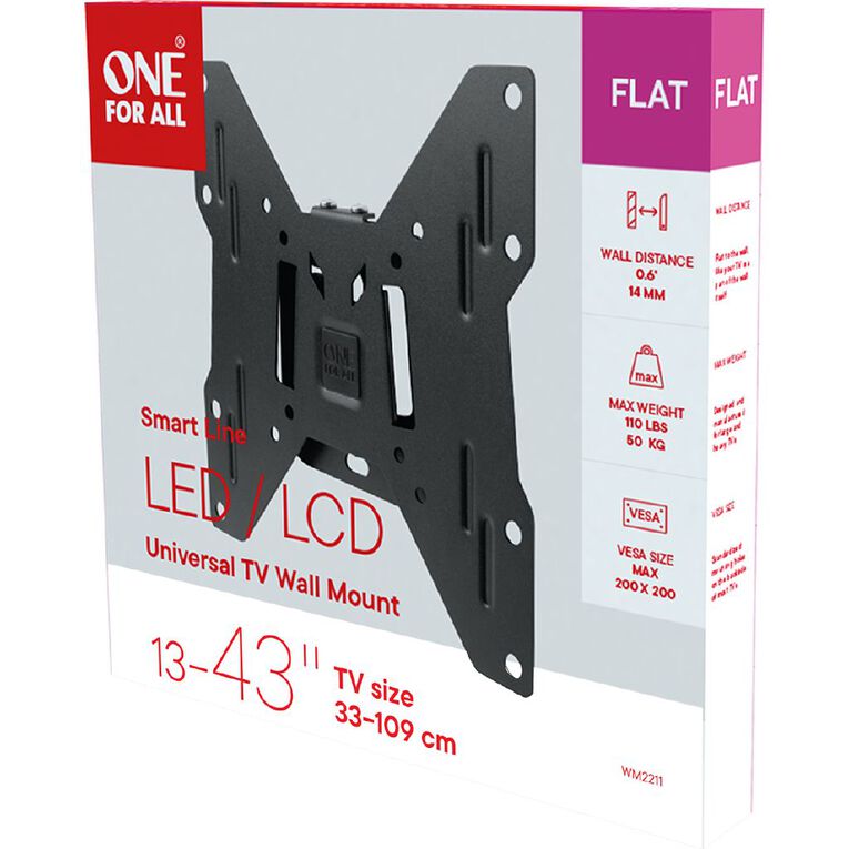 One for All Fixed Wall Mount for 13-43" TVs, , hi-res