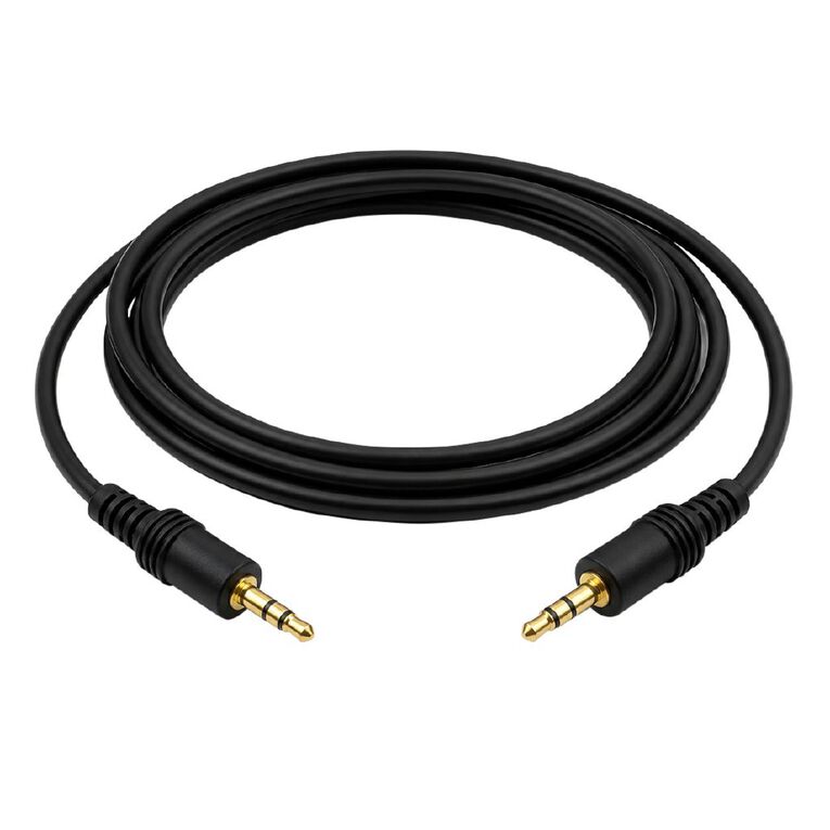 STM 3.5mm (Male) to 3.5mm (Male) Audio Cable, 2m - Black, , hi-res