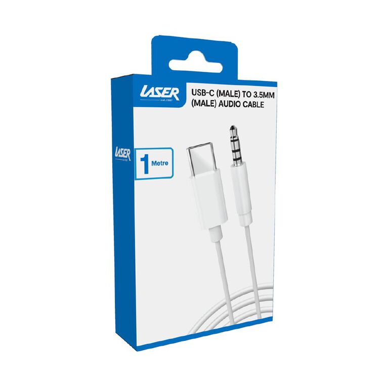 Laser USB-C (Male) to 3.5mm (Male) Audio Cable, 1m, , hi-res