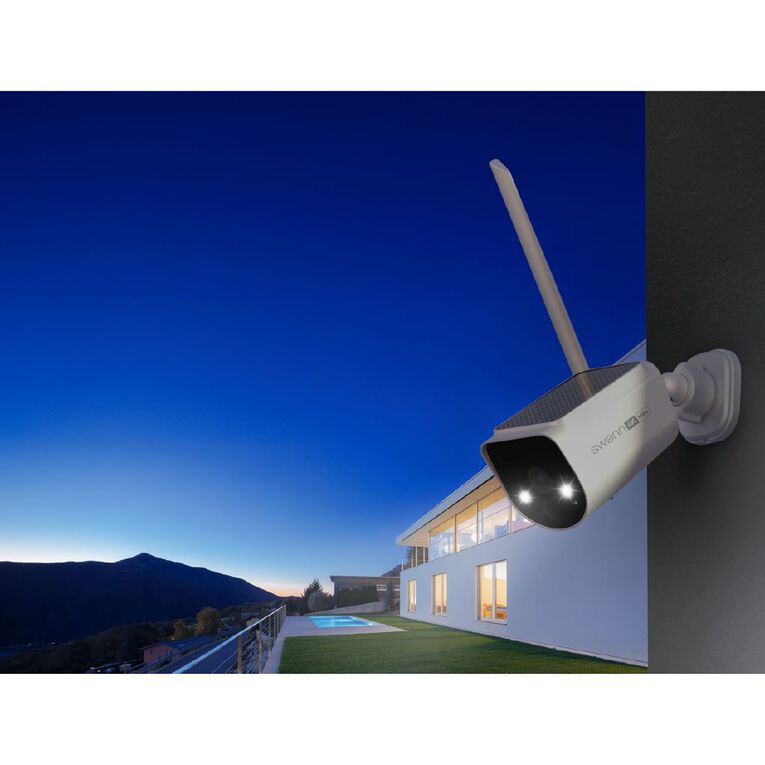 Swann MaxRanger4K Solar Wireless Security System (Base Station / 64GB / 4x MaxRanger4K v2 IP Cameras), , hi-res
