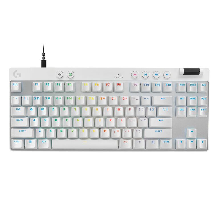 Logitech G PRO X TKL RAPID Analog Gaming Keyboard - White, , hi-res