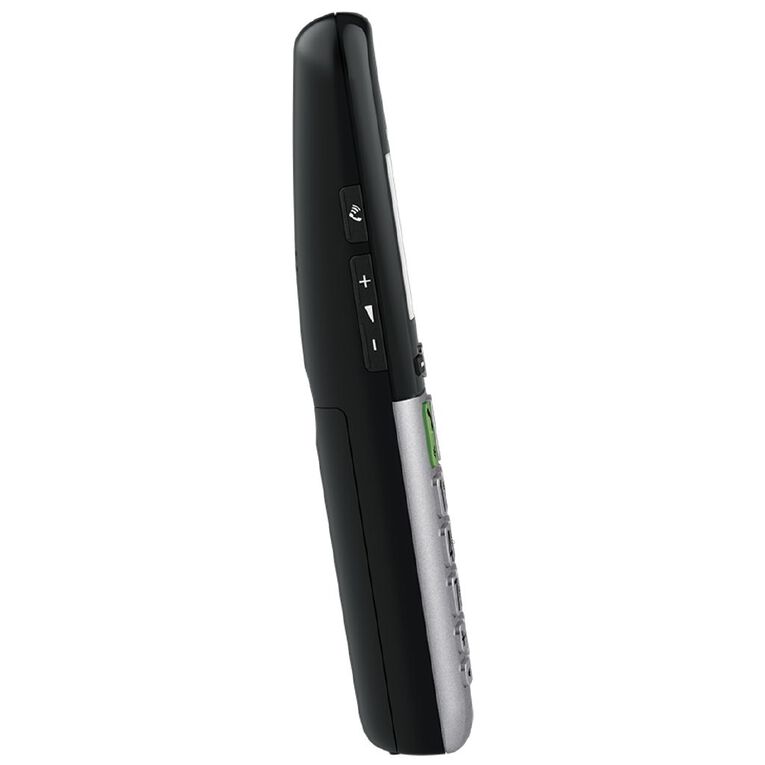 Panasonic Twin Handset Cordless Phone with Large Buttons and Answering System - Black, , hi-res
