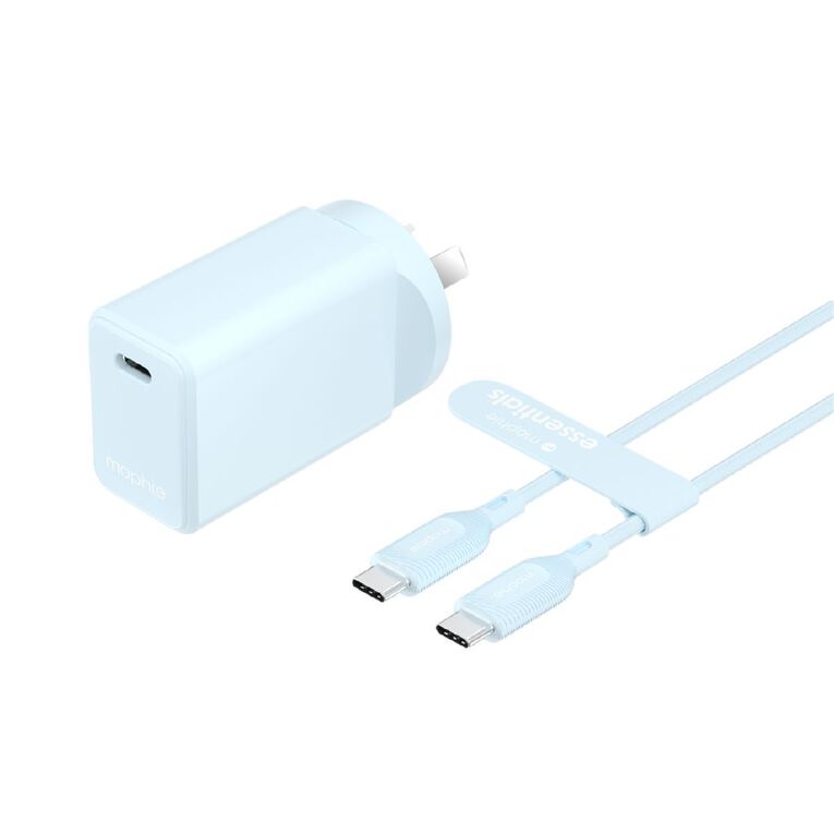 Mophie Essential 30W USB-C Charger Bundle - Blue, , hi-res