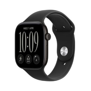 Apple Watch Series 12 Cellular 46mm Black Aluminium Case with Black Sport Band M/L