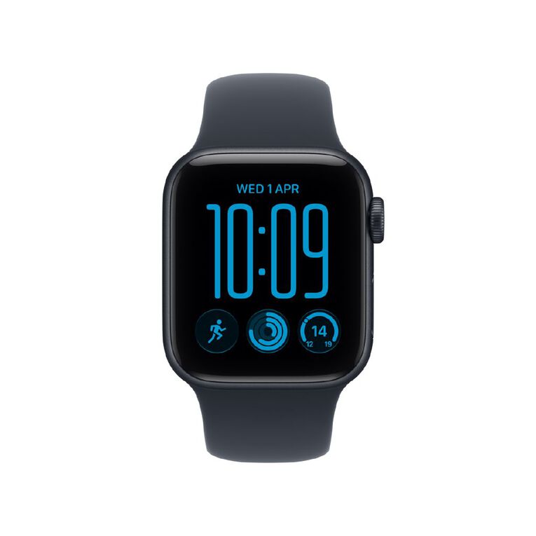 Apple Watch SE 3 Cellular 40mm Midnight Aluminium Case with Navy Blue Sport Band S/M, , hi-res