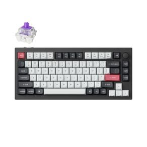 Keychron Q1 HE QMK Wireless Custom Keyboard, Fully Assembled Knob, Gateron Double-Rail Magnetic Nebula Switch - Carbon Black