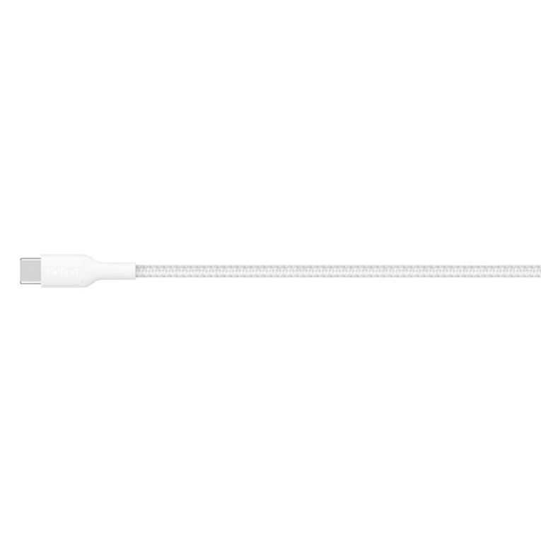 Belkin BoostCharge Pro Braided USB-A to USB-C Cable 15W, 1m - White, , hi-res