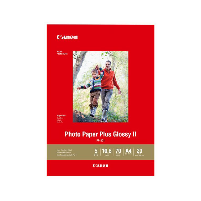 Canon Photo Paper Plus Glossy II A4 20 Pack, , hi-res