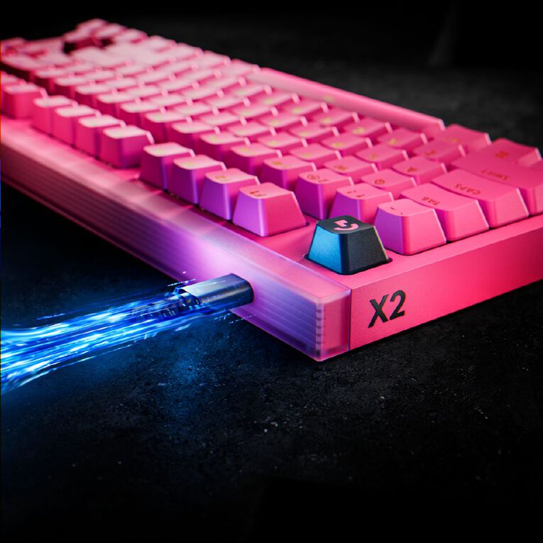 Logitech PRO X2 RAPID 8K Wired TKL Analog Gaming Keyboard - Magenta, , hi-res