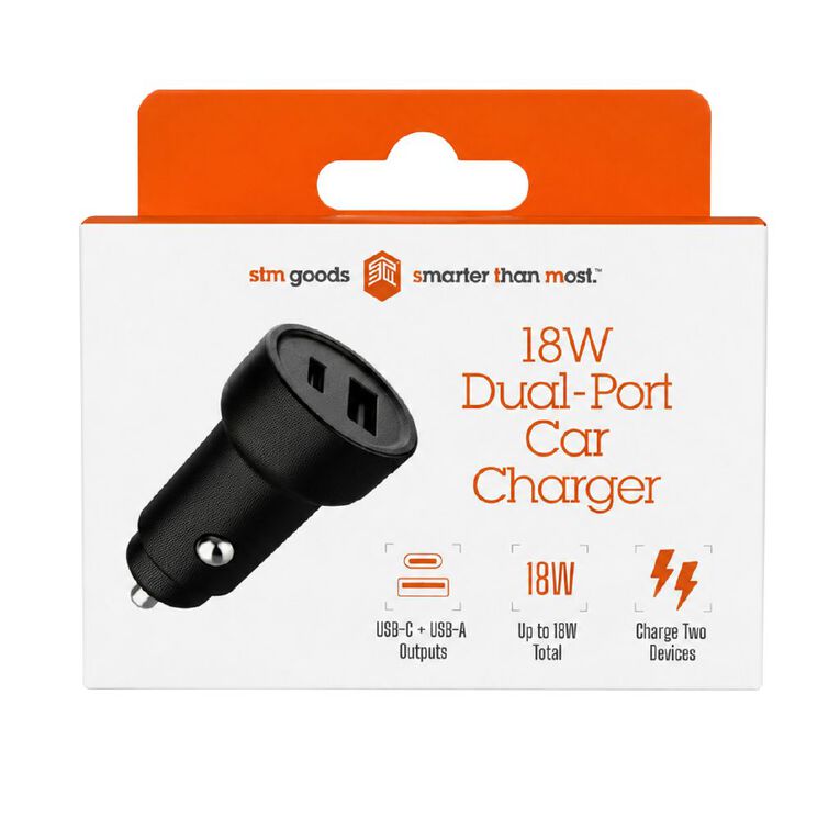 STM Dual 18W USB-C and USB-A Car Charger, , hi-res