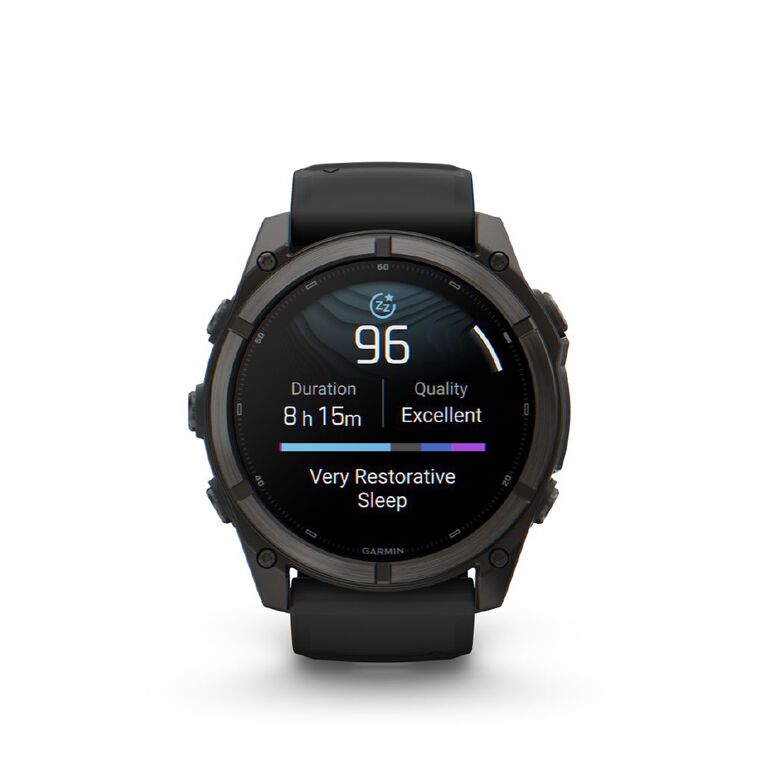 Garmin Fenix 9, 51mm, Carbon Grey DLC Titanium With Black Silicone Band, , hi-res