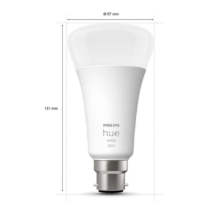 Philips Hue Warm White 15.5W A67 Bulb - B22, , hi-res