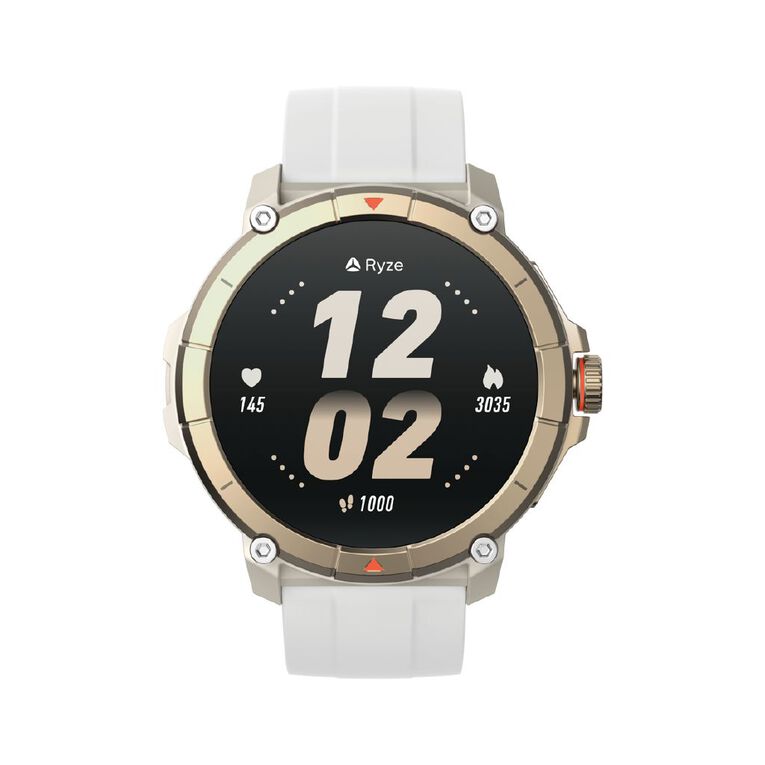 Ryze Trek Smart Watch With GPS (Sand + White), , hi-res