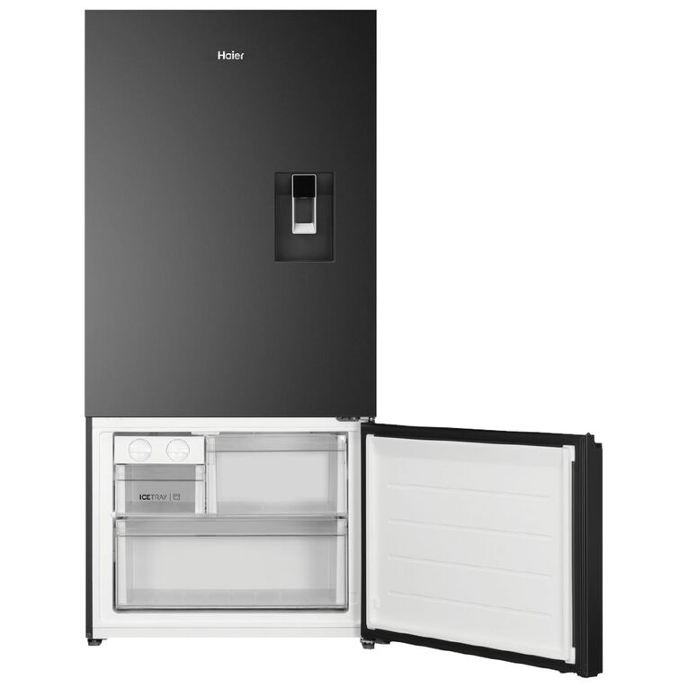 Haier 514L 500 Series Bottom Mount Fridge Freezer Non-plumbed Water - Black, , hi-res