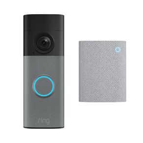 Ring Battery Video Doorbell 2K (2nd Gen) - Speckled Grey + Chime (3rd Gen)