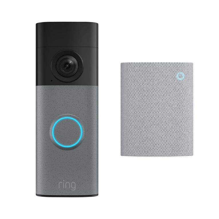 Ring Battery Video Doorbell 2K (2nd Gen) - Speckled Grey + Chime (3rd Gen), , hi-res