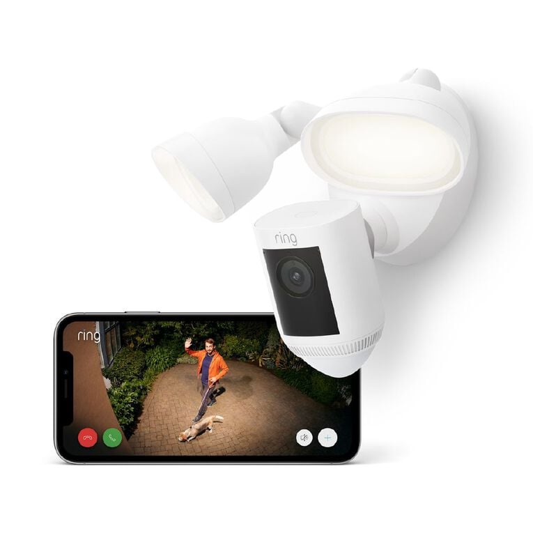 Ring Floodlight Cam Pro 2K Wired - White, , hi-res