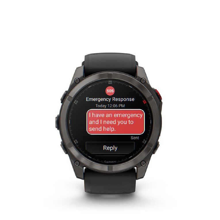 Garmin Fenix 8 Pro, 51mm, AMOLED, Sapphire, Carbon Grey DLC Titanium With Black/Pebble Grey Silicone Band, , hi-res