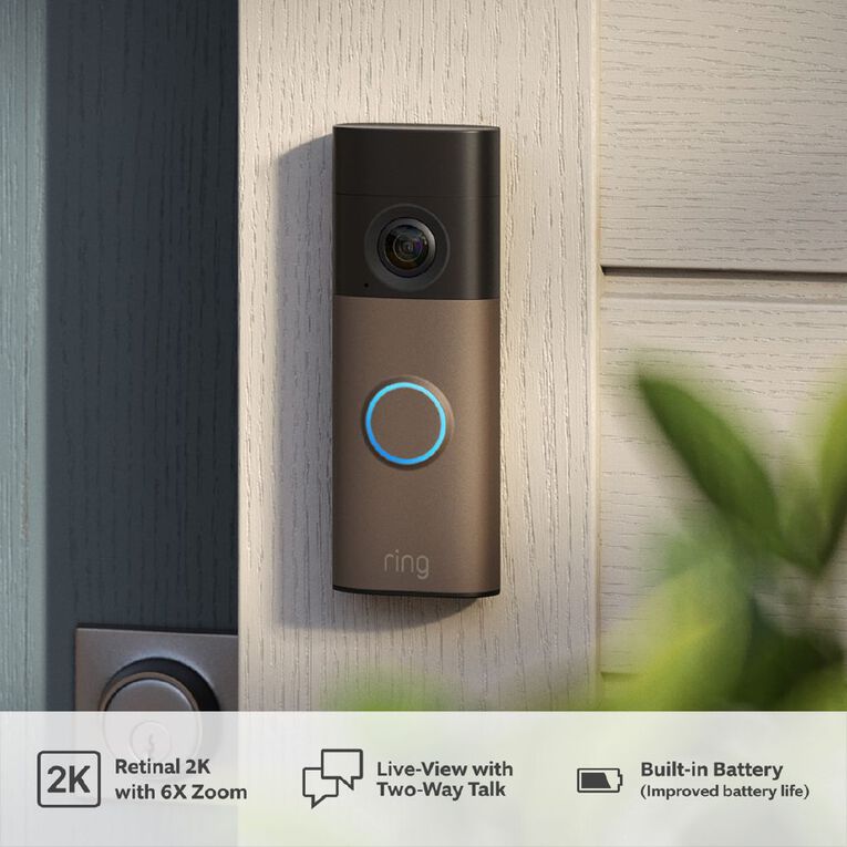 Ring Battery Video Doorbell 2K (2nd Gen) - Matte Mocha, , hi-res