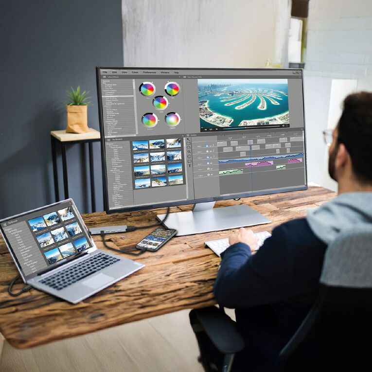 Laser USB-C to 6 Port USB and HDMI Hub, , hi-res