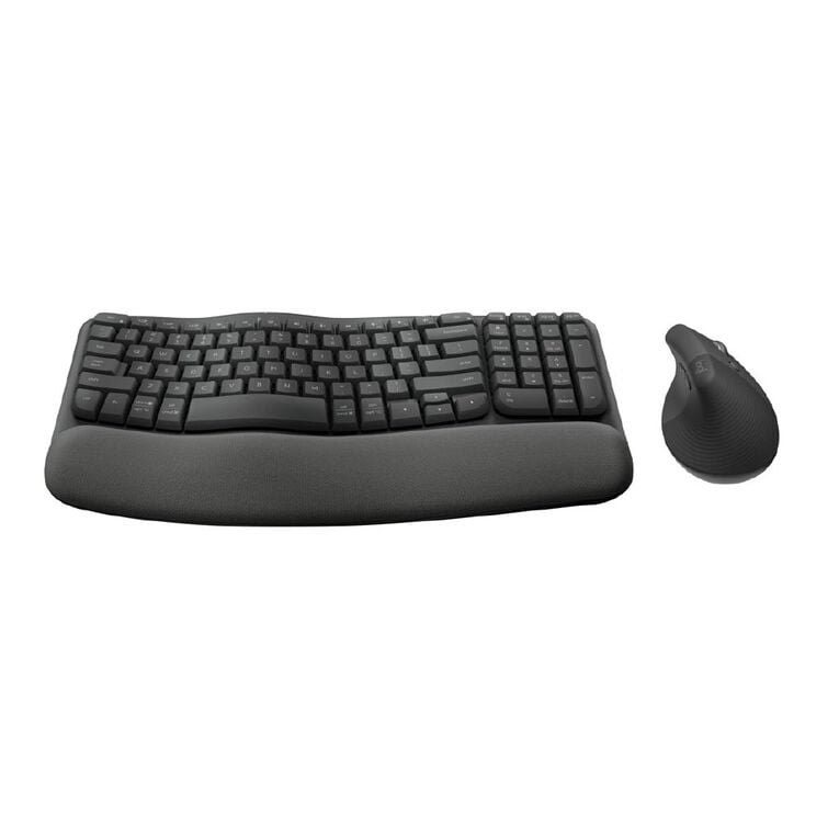 Logitech Wave Keys Wireless Ergonomic Keyboard & Lift Mouse Combo, , hi-res