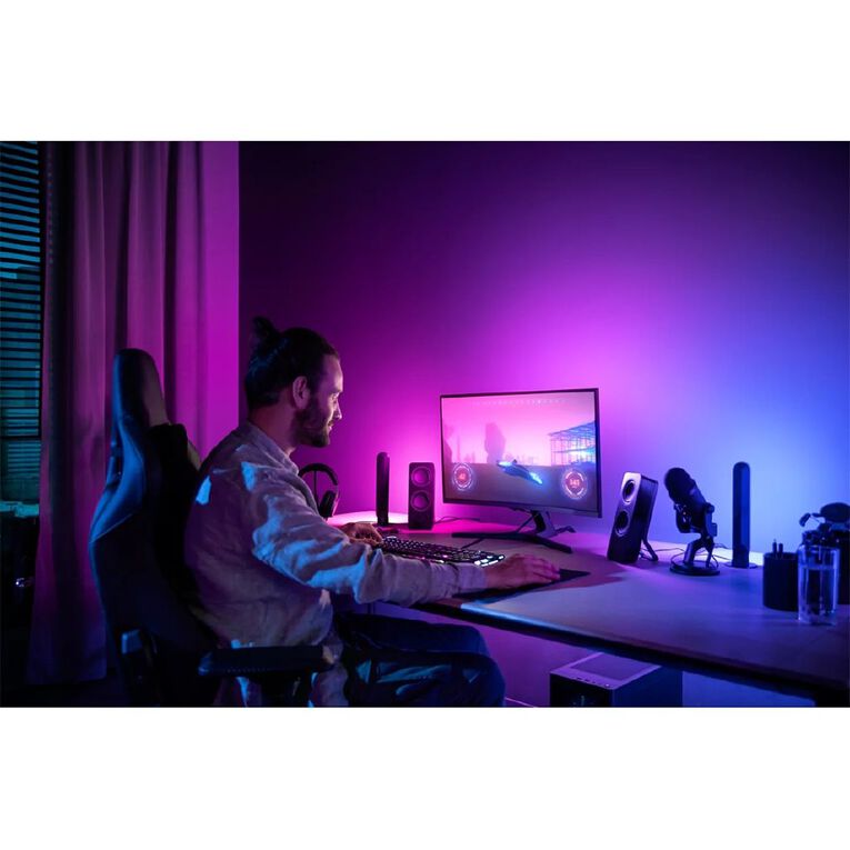Philips Hue Play Gradient Lightstrip Starter Kit - Hue Bridge & 24-27 Inch PC Lightstrip, , hi-res
