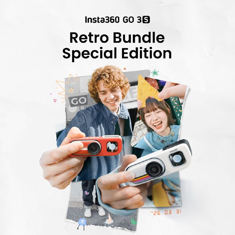 Insta360 GO 3S Retro Bundle Special Edition 128G - Canvas White, , hi-res