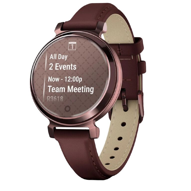 Garmin Lily 2 Classic Dark Bronze/Mulberry Leather Band, , hi-res
