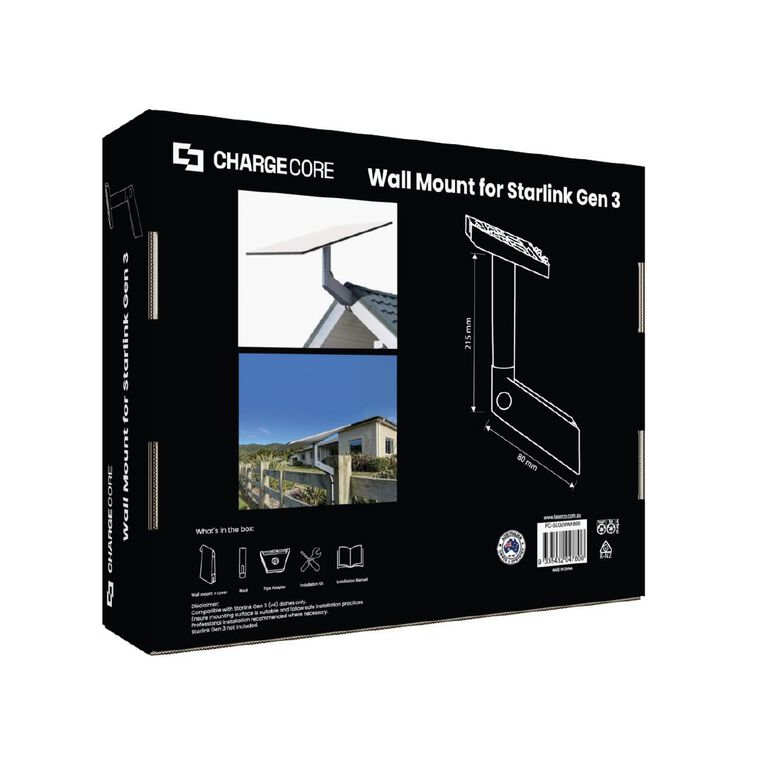 Laser ChargeCore Wall Mount for Starlink Gen 3 (v4), , hi-res