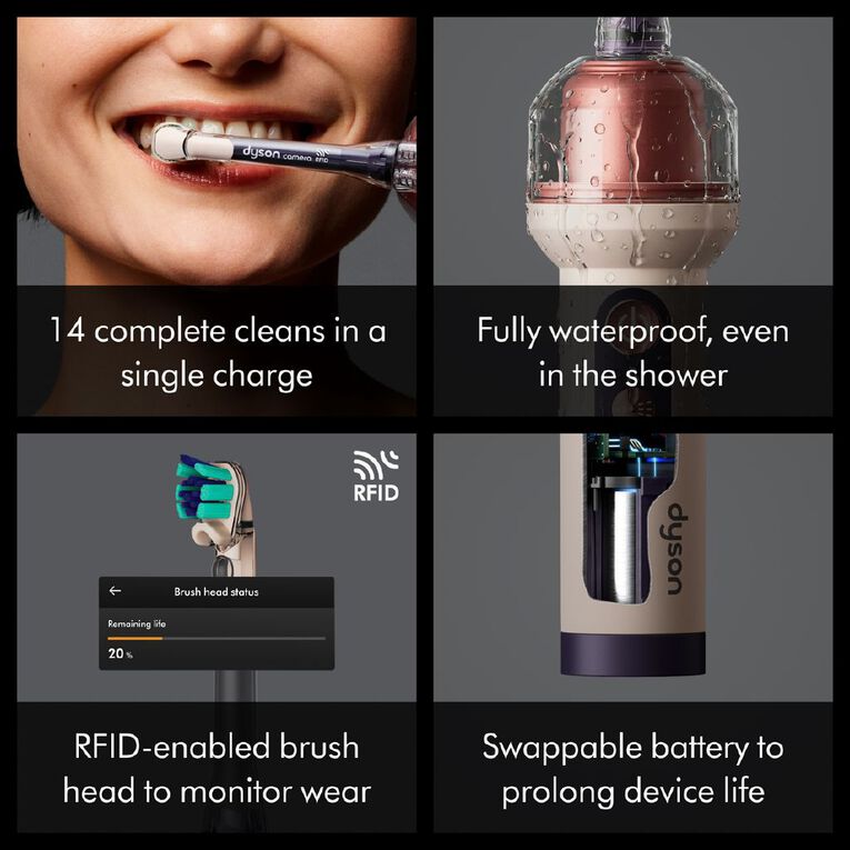 Dyson Camerajet Electric Toothbrush With Flosser And Starter Kit (Ceramic Ultra Blue), , hi-res