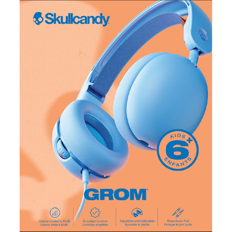 Skullcandy Grom Wired Kids Headphones - Surf Blue, , hi-res