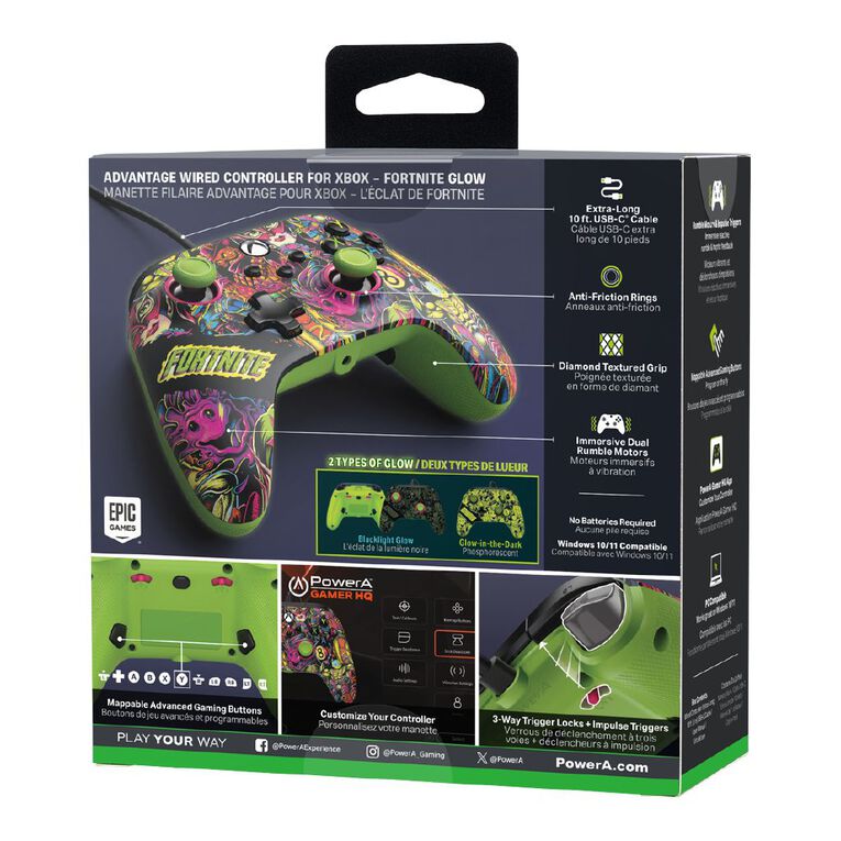 PowerA Advantage Wired Controller for Xbox Series X|S - Fortnite Glow, , hi-res