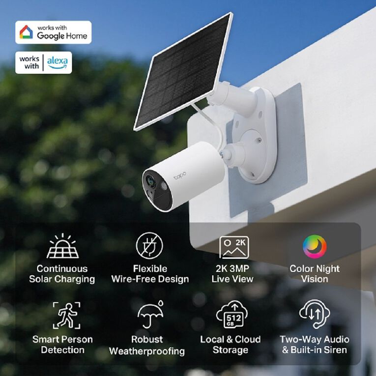 TP-Link Tapo C410KIT Solar Powered Security Camera Kit - 1 Pack, , hi-res