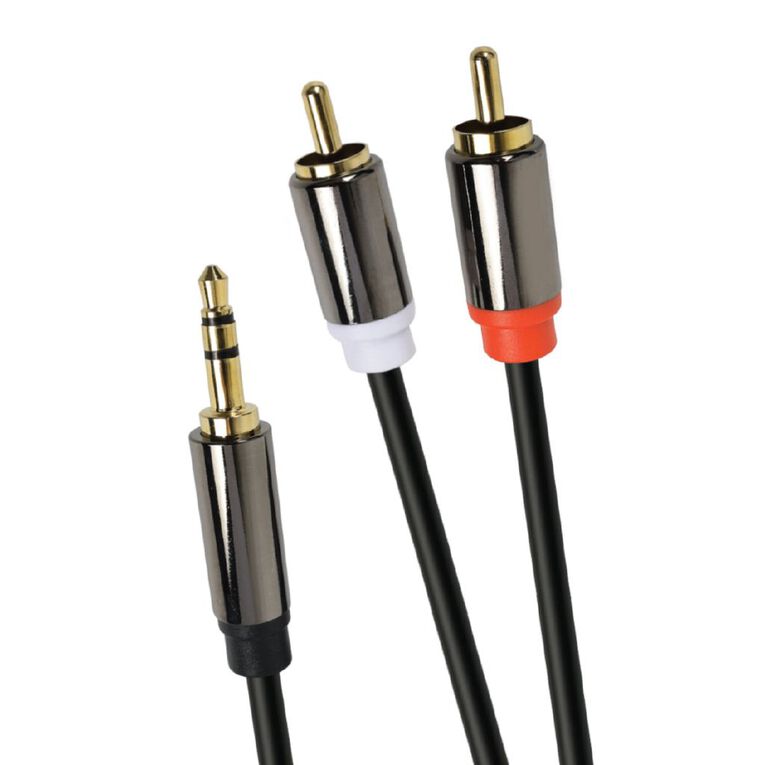 Laser 3.5mm (Male) to 2 RCA (Male) Audio Cable, 1m, , hi-res
