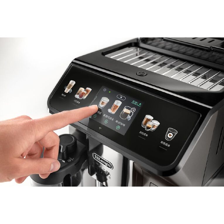Delonghi Eletta Explore Connect Fully Automatic Coffee Machine Titanium, , hi-res