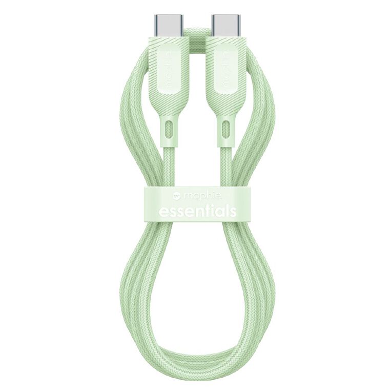 Mophie Essential USB-C-C Cable (60W), Braided, 1M, Green, , hi-res