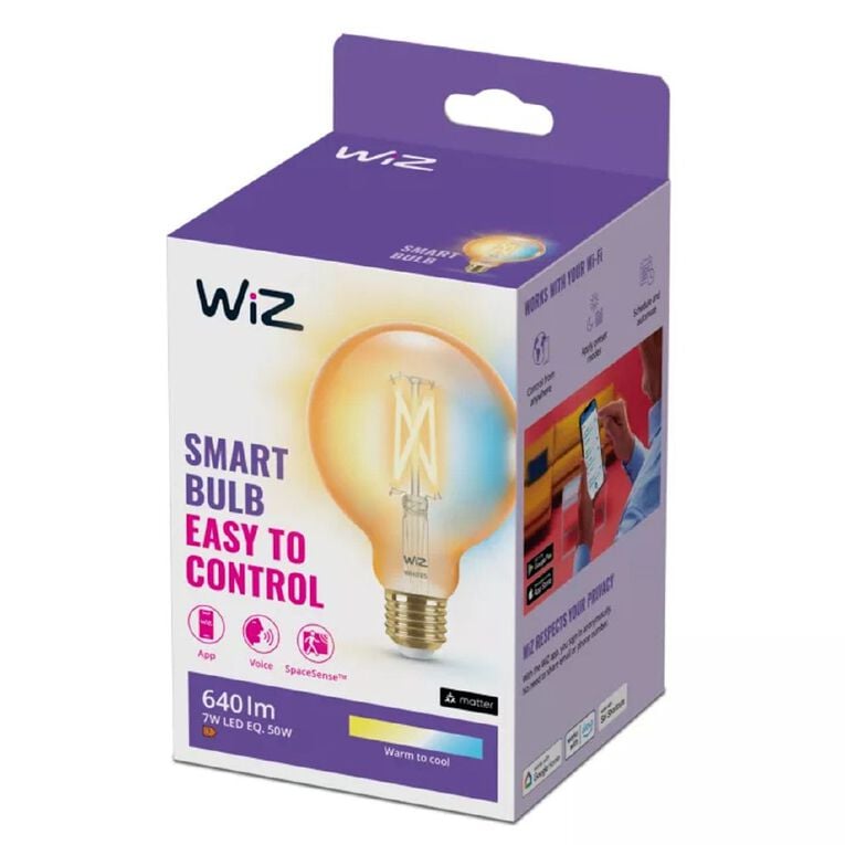 WiZ Amber Filament WiFi+BLE 50W A60 G95 920-50 Bulb, , hi-res