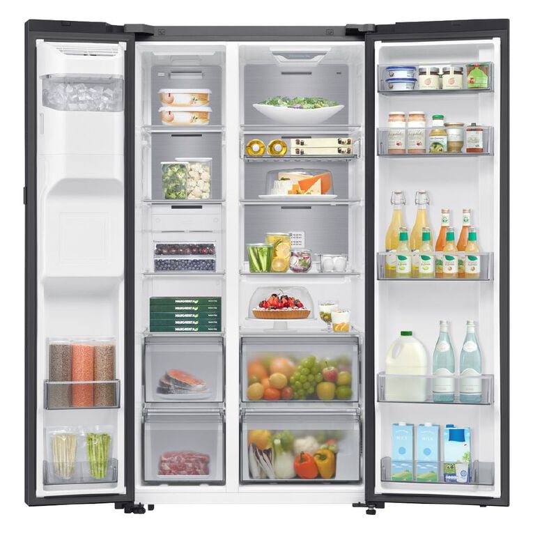 Samsung 634L Side By Side Auto Open Door Fridge Freezer - Dark Stainless (SRS6300B), , hi-res