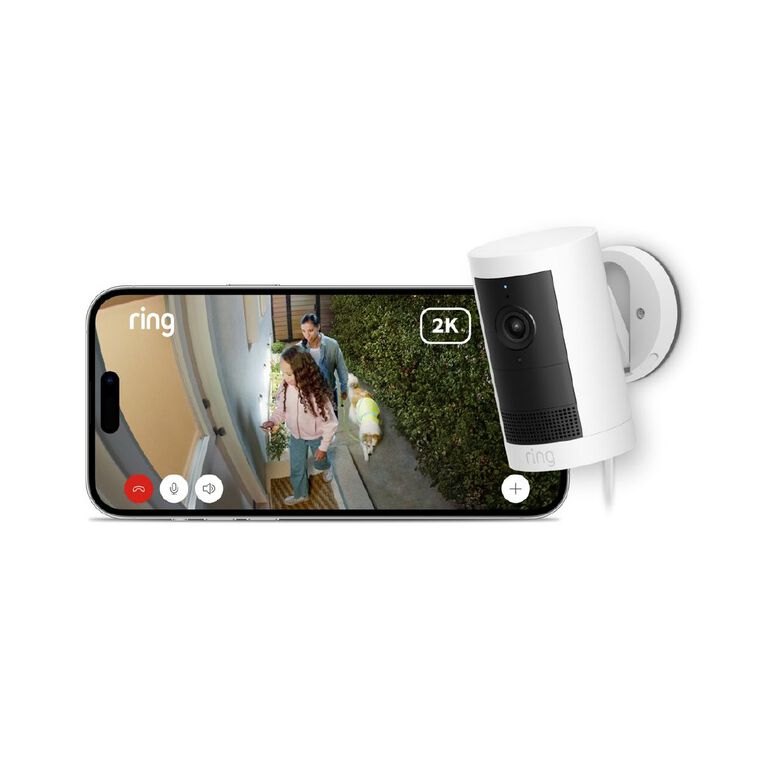 Ring Outdoor Camera Plus 2k Plug In - White, , hi-res