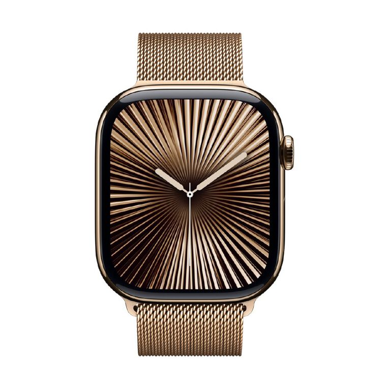 Apple 46mm Gold Milanese Loop - S/M, , hi-res