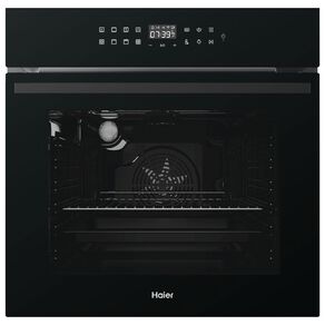 Haier 76L Oven 14 Function Pyrolytic with Rotisserie and Air Fry - Black