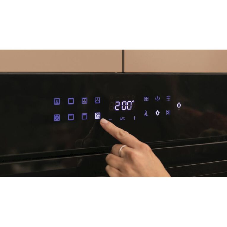 Haier 76L Oven 14 Function Pyrolytic with Rotisserie and Air Fry - Black, , hi-res