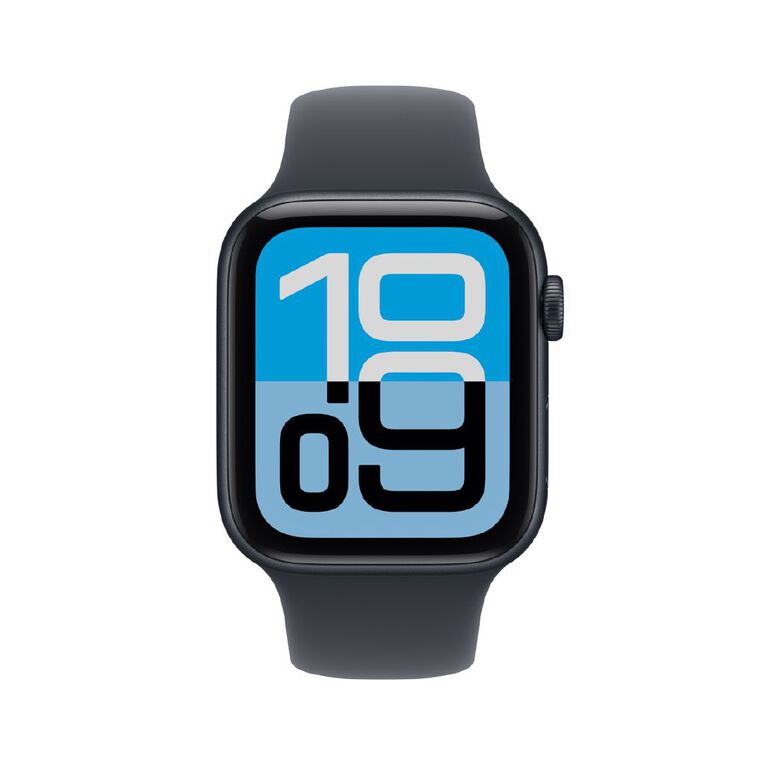 Apple Watch SE 3 GPS 44mm Midnight Aluminium Case with Midnight Sport Band S/M, , hi-res