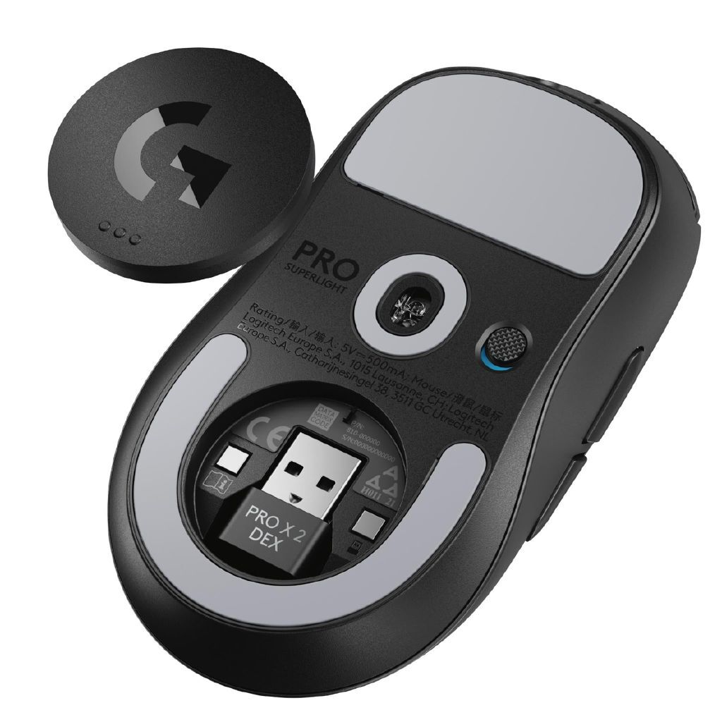 Logitech G PRO X Superlight 2 Dex Wireless Gaming Mouse - Black