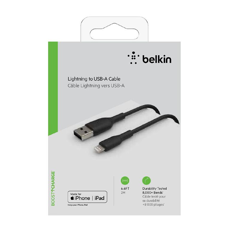 Belkin Lightning Cable 2m - Black, , hi-res