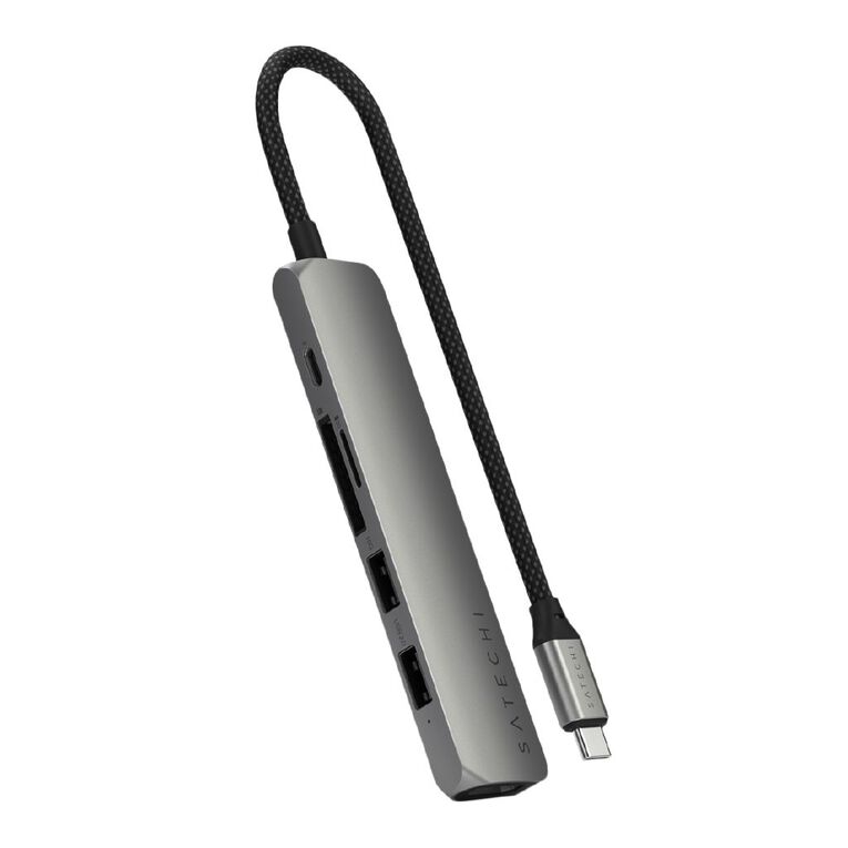 SATECHI 6-in-1 USB-C Slim Multiport Adapter 4K - Space Grey, , hi-res